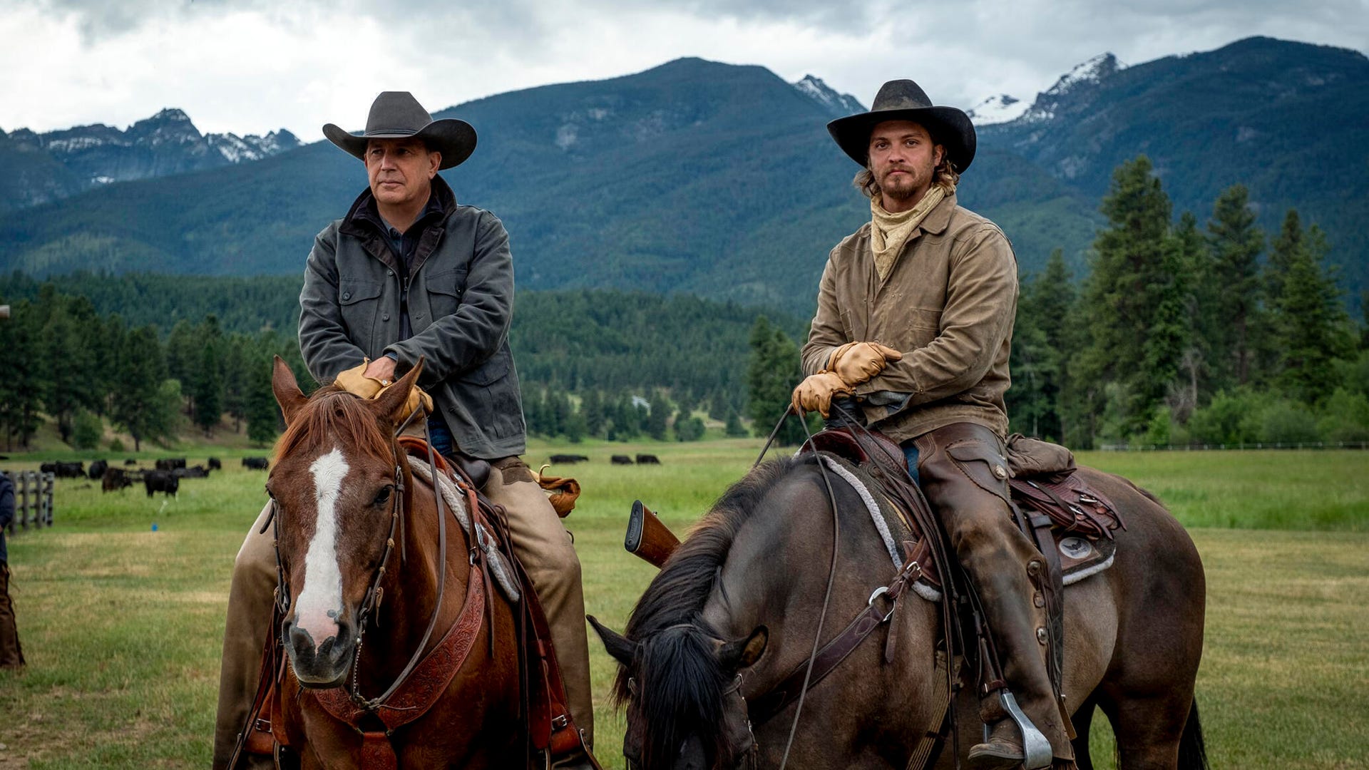 Kevin Costner and Luke Grimes, Yellowstone